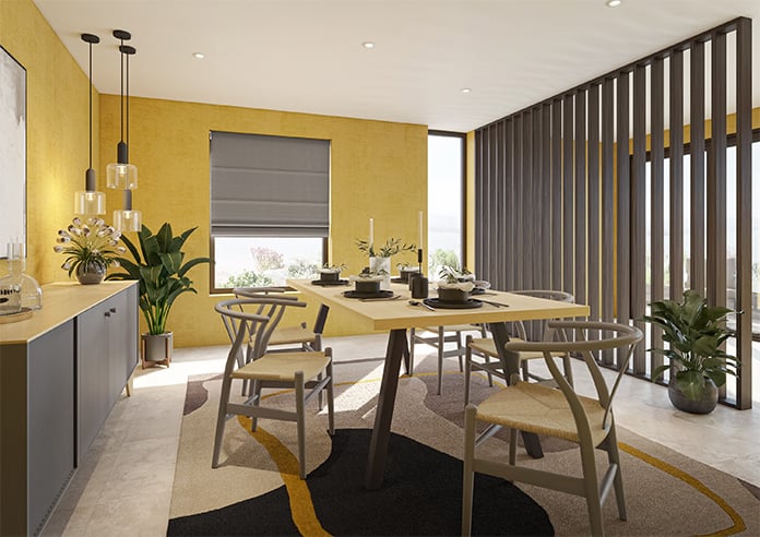 Akoya Faux Silk, Lustre Gunmetal Grey - Motorised Roman Blind - Image 6